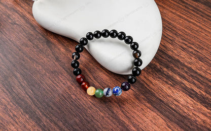 Original 7 Chakra Onyx Bracelet with Certificate by SAMAHealing - Sustainable Living