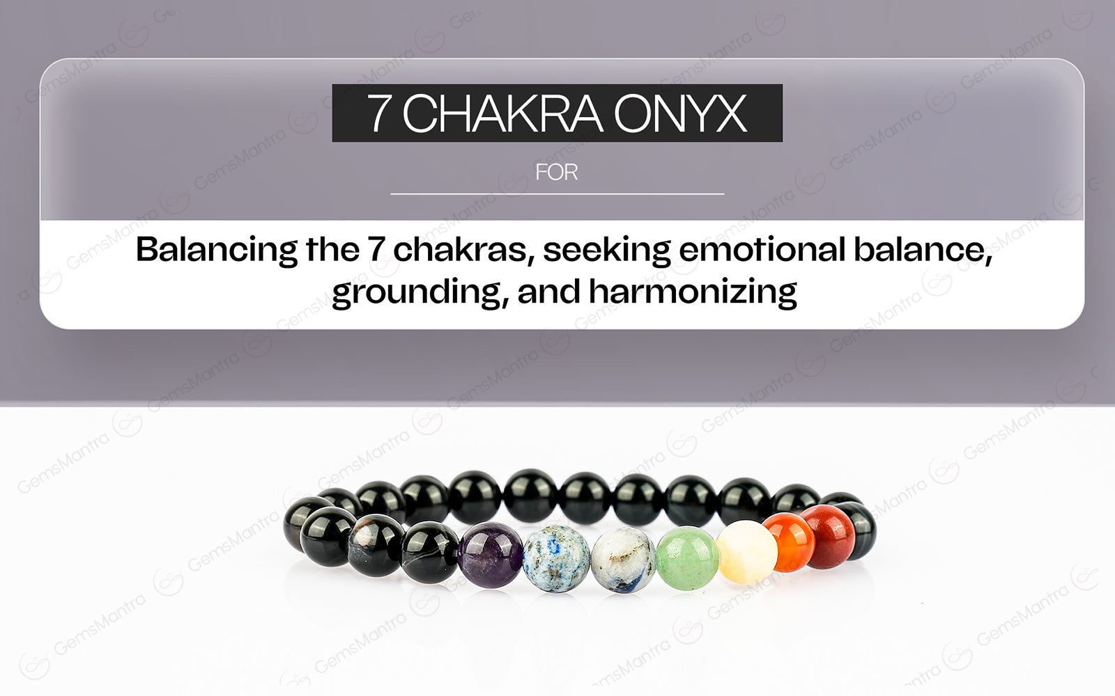 Original 7 Chakra Onyx Bracelet with Certificate - Image 4