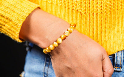 Cat's Eye Bracelet - Intuition, Detachment, and Spirituality by SAMAHealing - Sustainable Living (View 3)