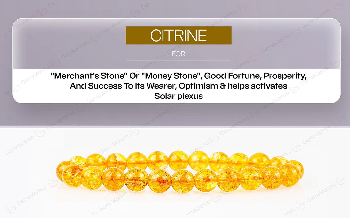 Citrine Bracelet - Stone of Abundance, Wealth & Luxury Life