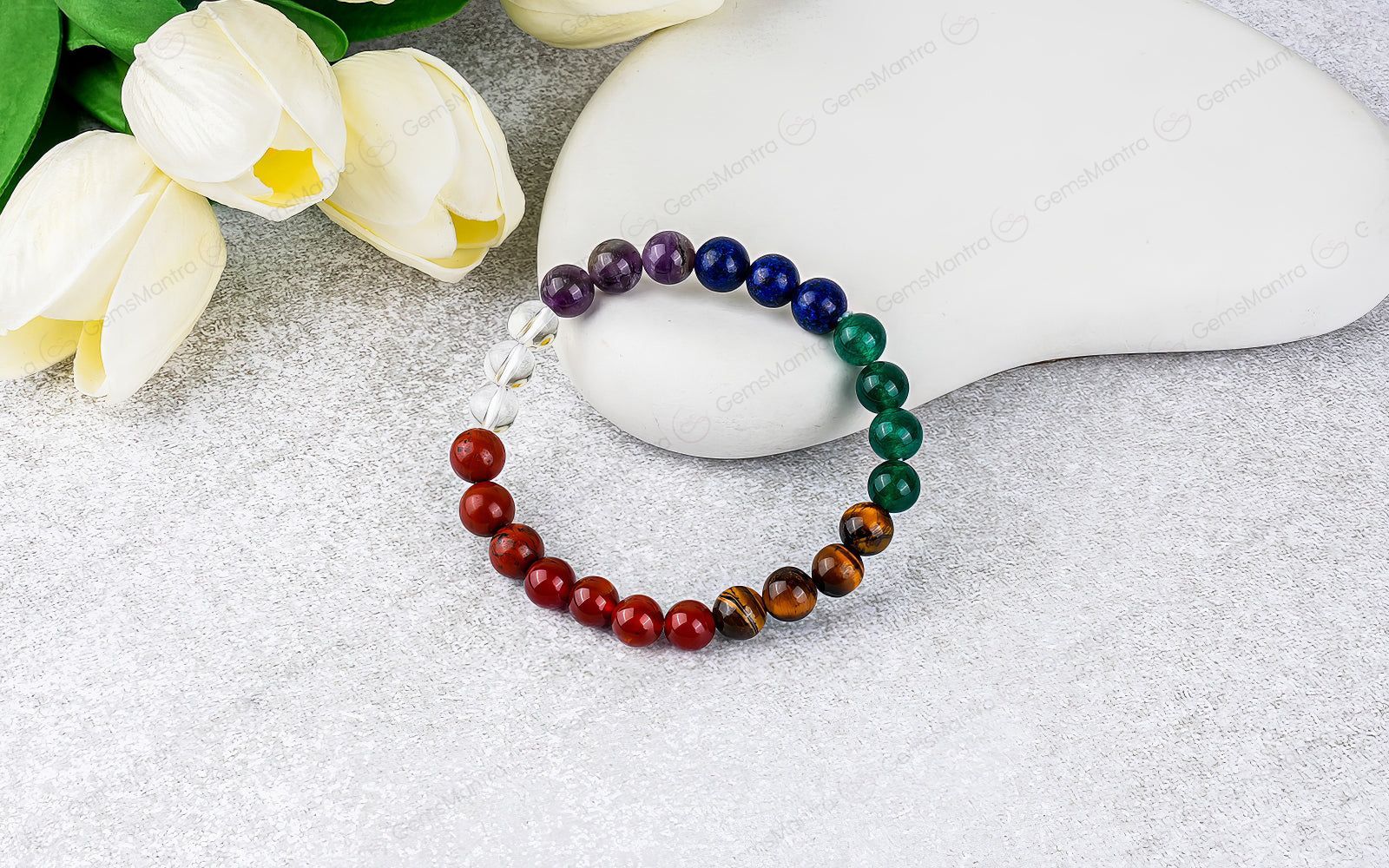 Original 7 Chakra Jasper Bracelet with Certificate - Eco-friendly - Sama Homes