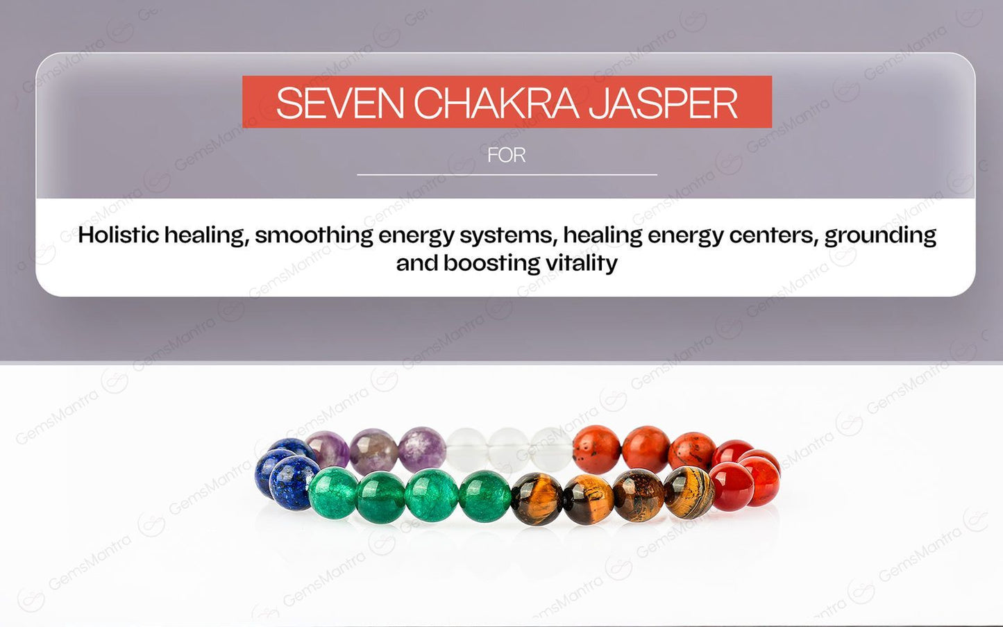 Original 7 Chakra Jasper Bracelet with Certificate