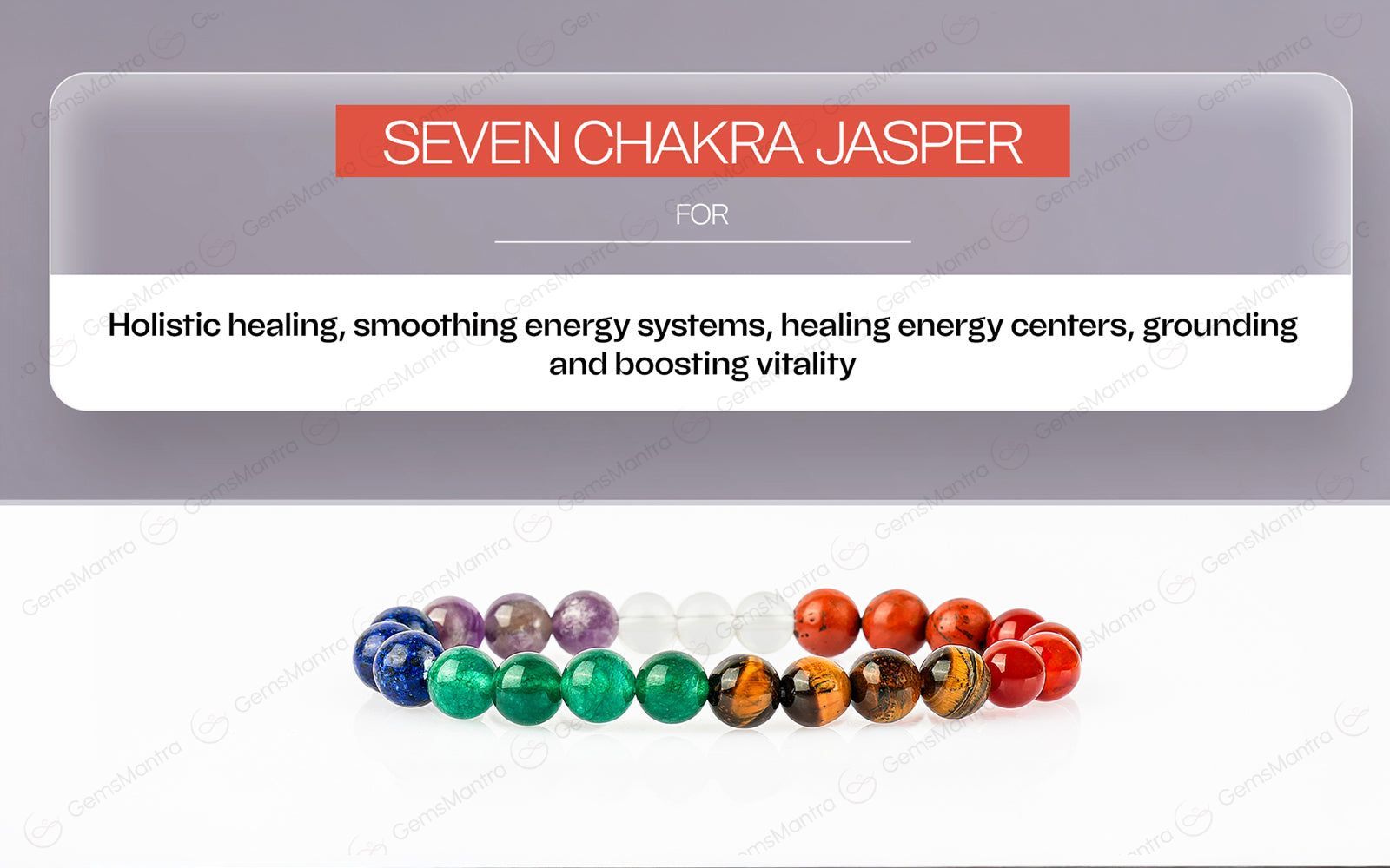 Original 7 Chakra Jasper Bracelet with Certificate - Image 5