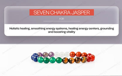 Original 7 Chakra Jasper Bracelet with Certificate by SAMAHealing - Sustainable Living (View 5)