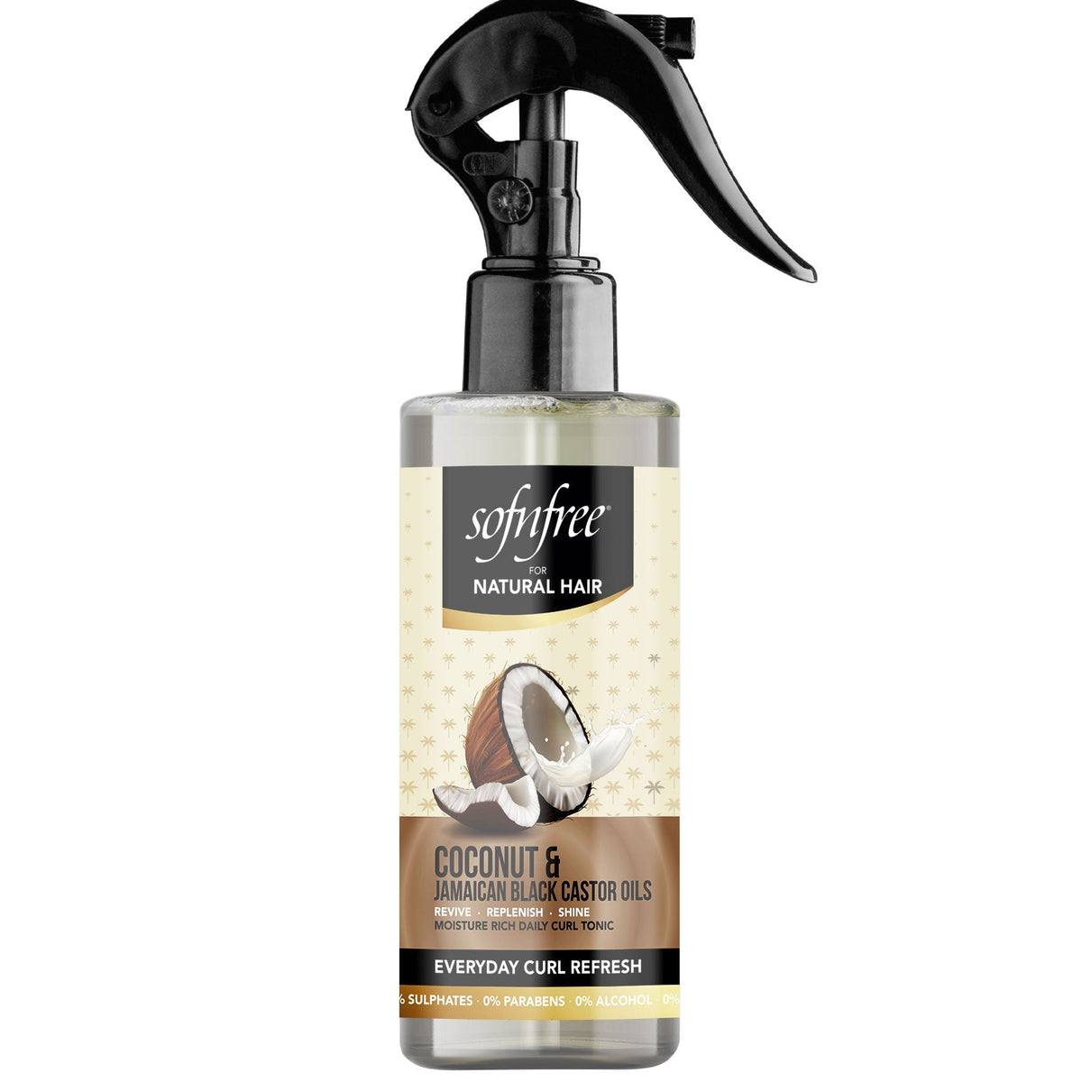 SofnFree Coconut & Jamaican Black Castor Oil Curl Refresh Spray 240ml by Sofn'free - Sustainable Living