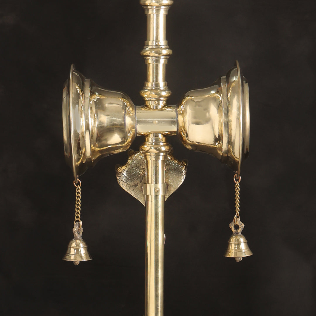 Brass Divya Trishul On Naag with Damru - Image 6