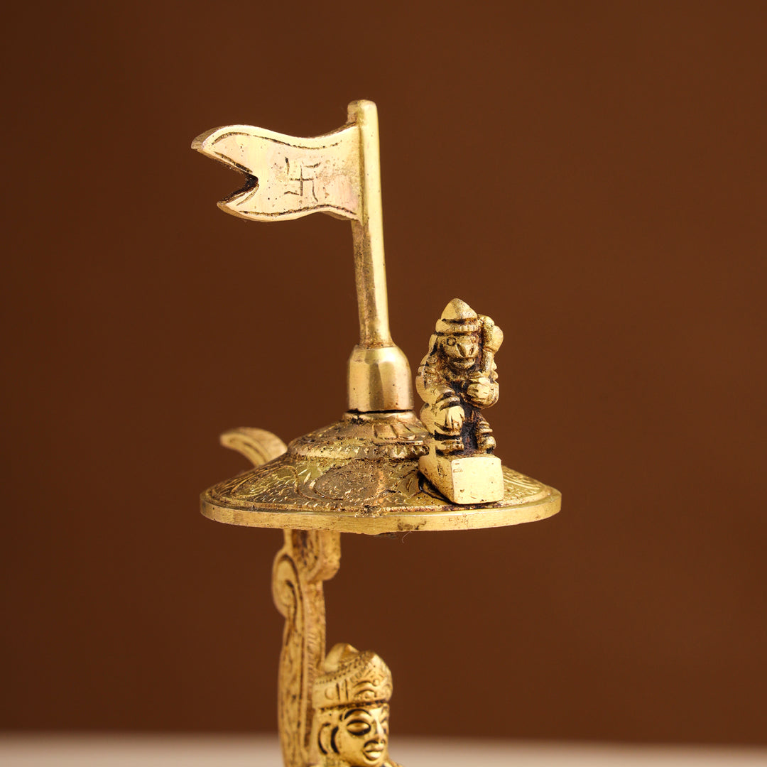 Brass Arjun and Krishna Rath – Divine Chariot Sculpture (7 Inch) - Image 2