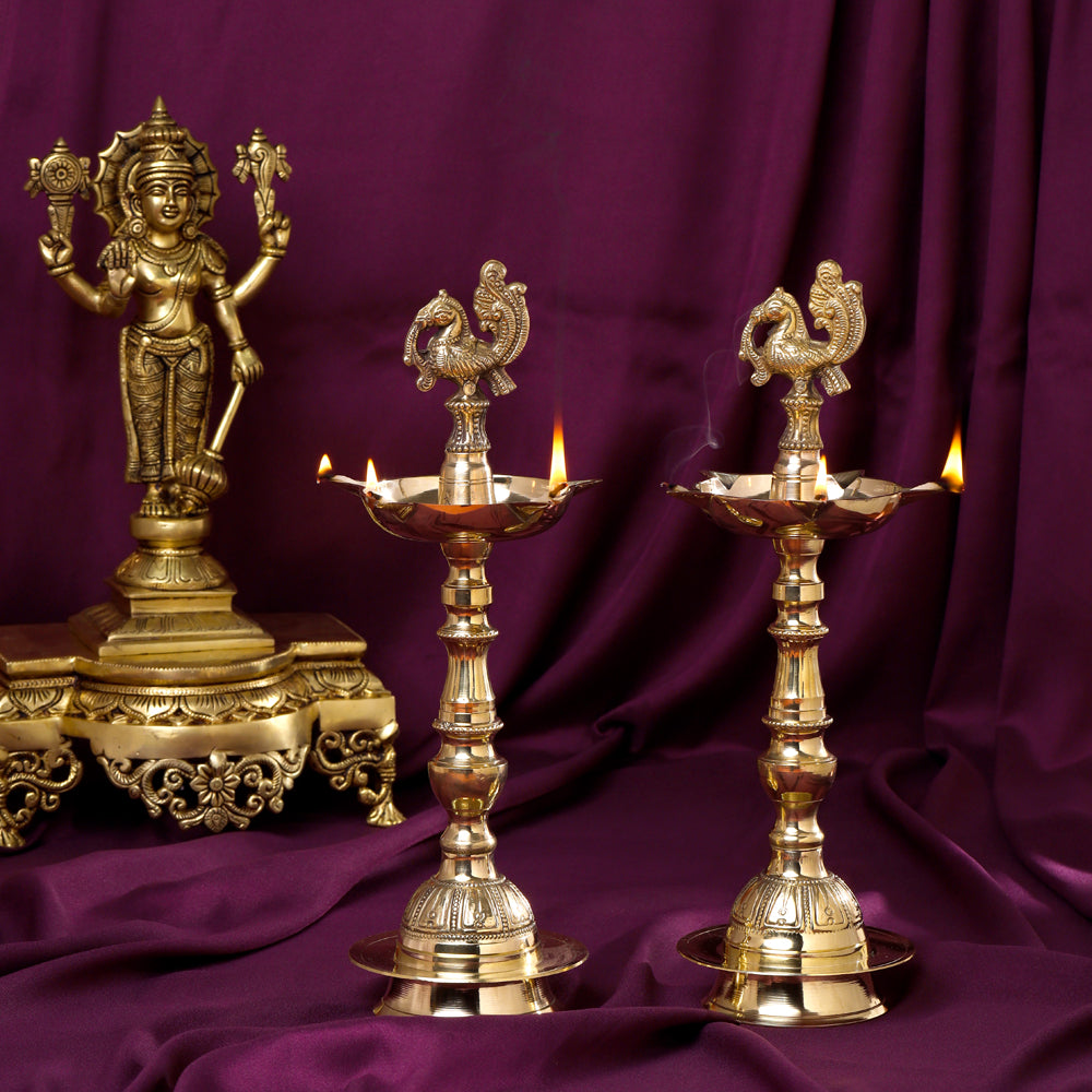 Brass Daana Kaashi Samai Pair - Image 2