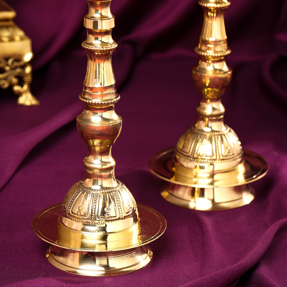 Brass Daana Kaashi Samai Pair - Image 4