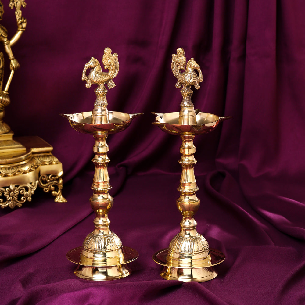 Brass Daana Kaashi Samai Pair - Eco-friendly - Sama Homes