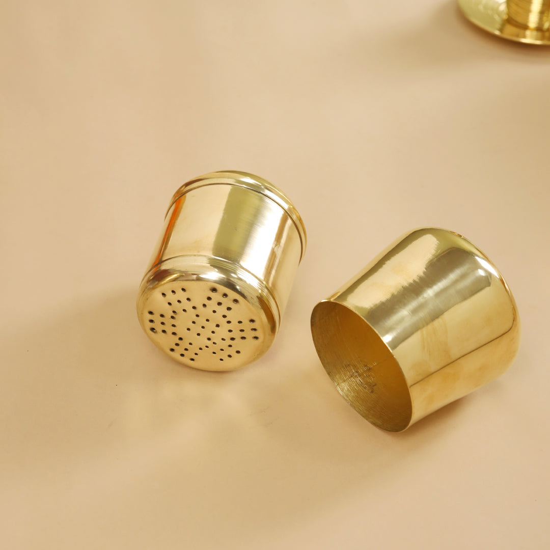 Brass Coffee Filter Machine – Traditional South Indian Coffee Maker (6.2 Inch) by Sama Homes – Image 5