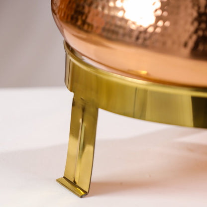 Pure copper hammered water container 8 liters side view