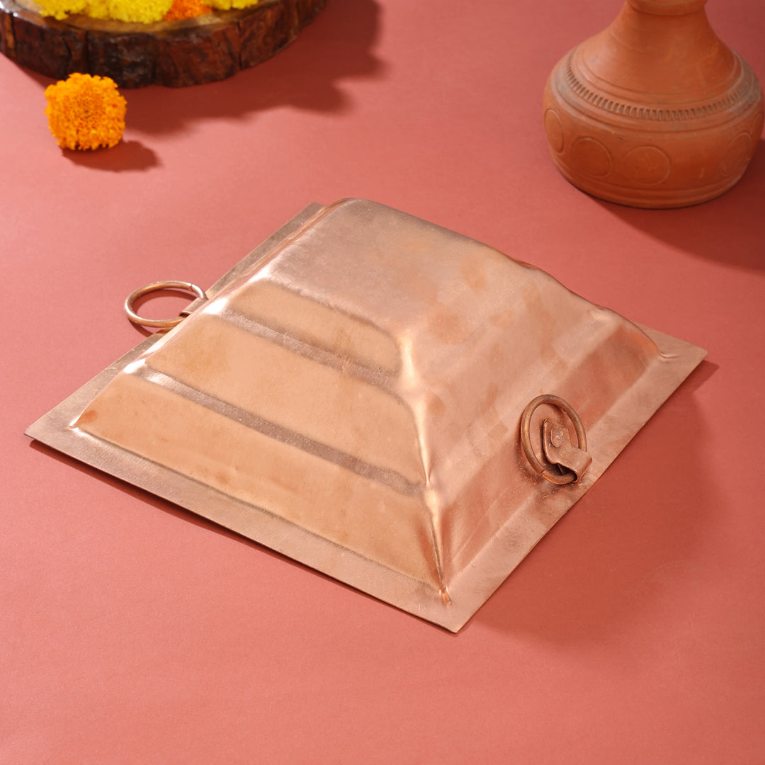 Handcrafted Copper Hawan Kund – Traditional Indian Puja & Ritual Vessel | Sama Homes