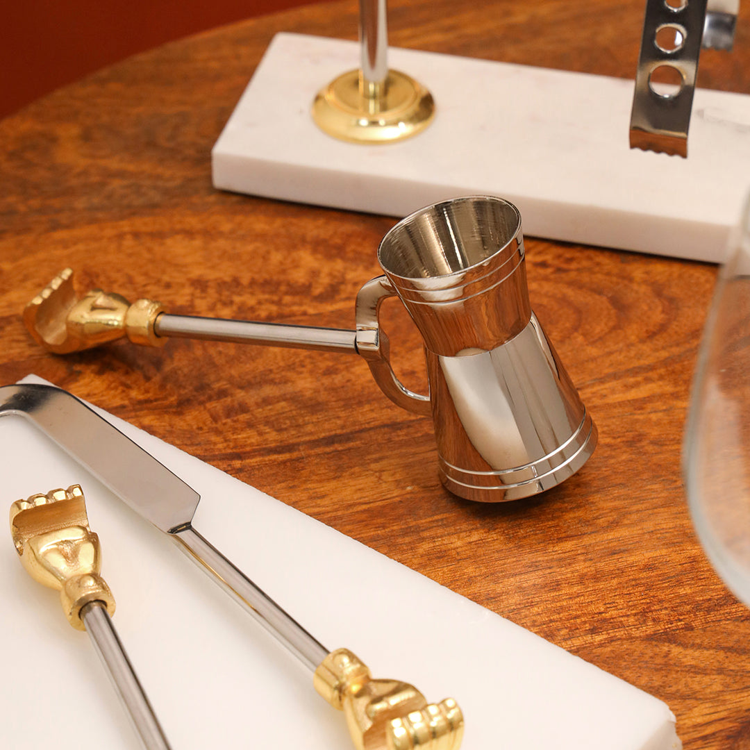 Brass & Steel Bar Tool Set with Stand (9.8 Inch) - Image 9