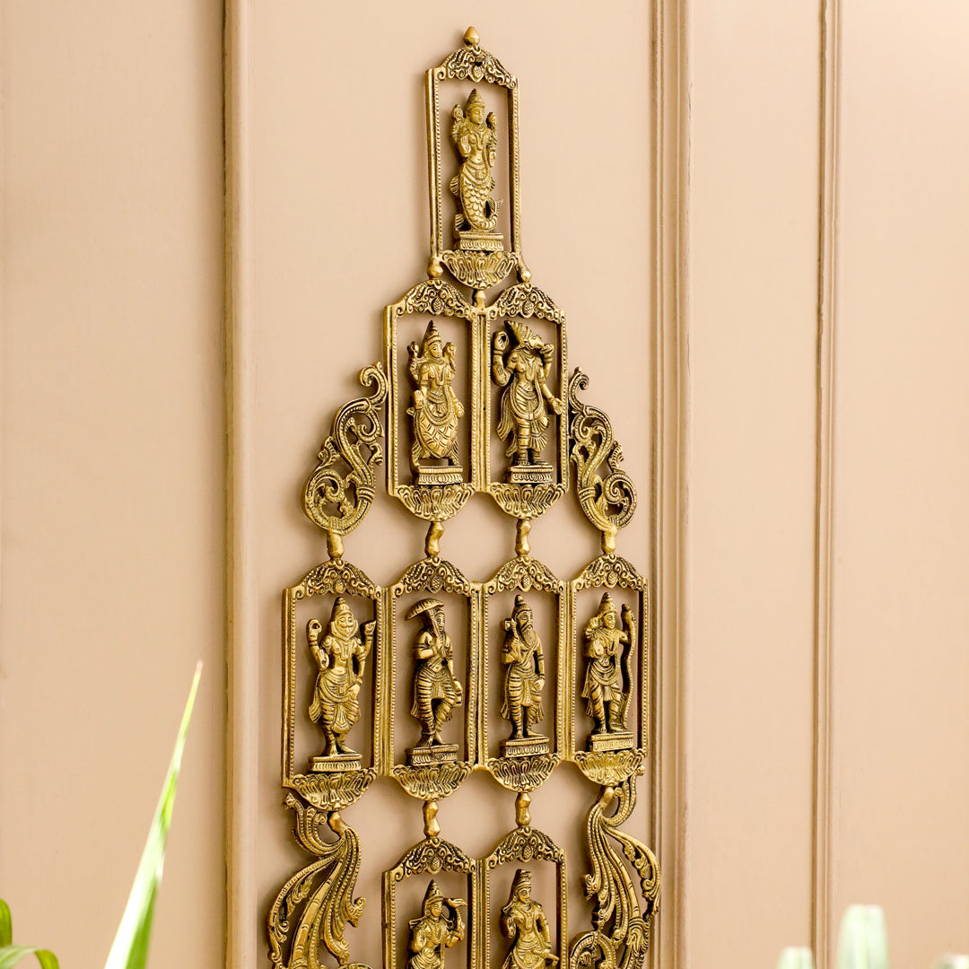 BRASS Dashavatara / VISHNU AVATAR WALL HANGING (29.5 INCH) - Image 7