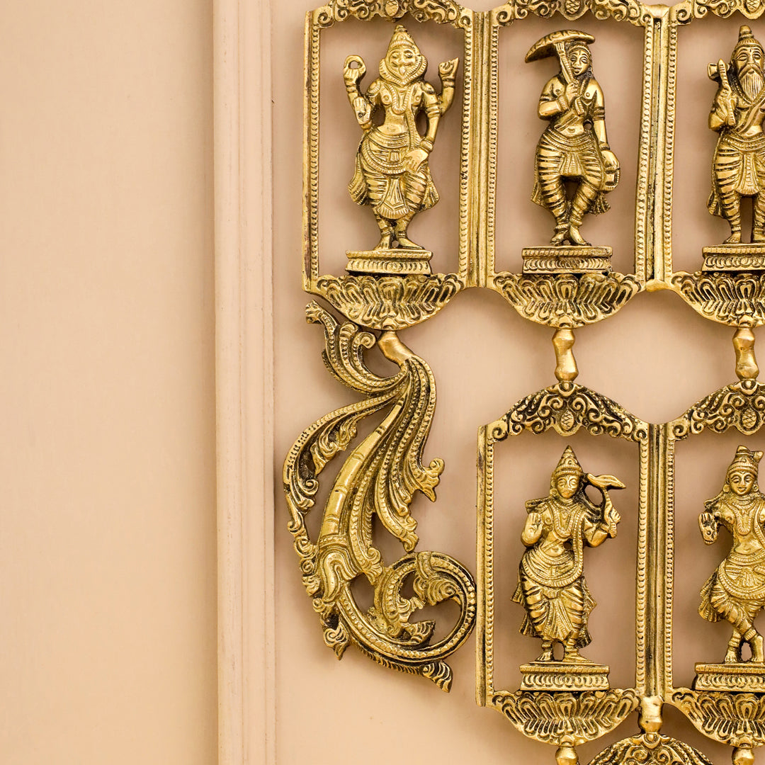 BRASS Dashavatara / VISHNU AVATAR WALL HANGING (29.5 INCH) - Image 8