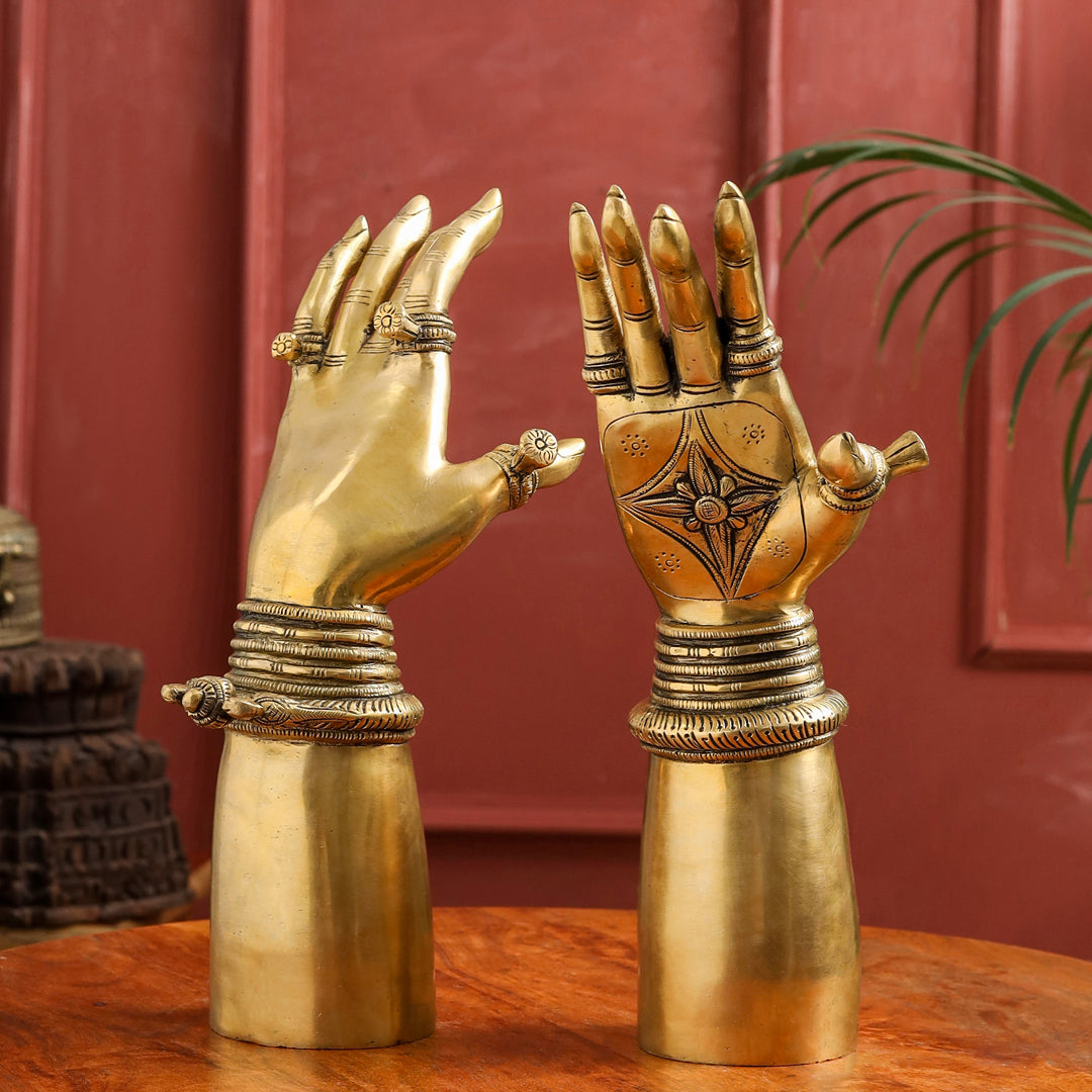Brass Decorative Hand Pair (12 Inch) - Image 2