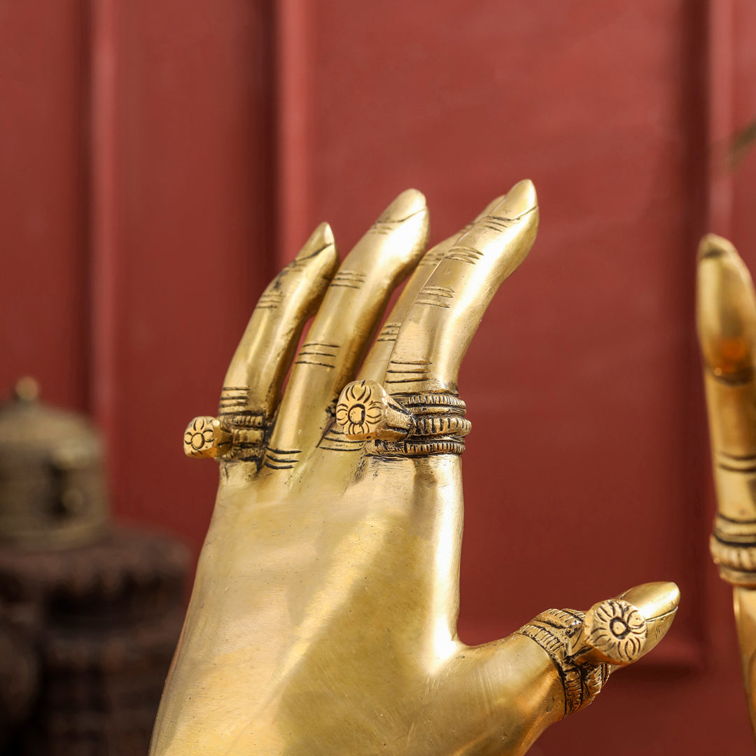 Brass Decorative Hand Pair (12 Inch) - Image 3