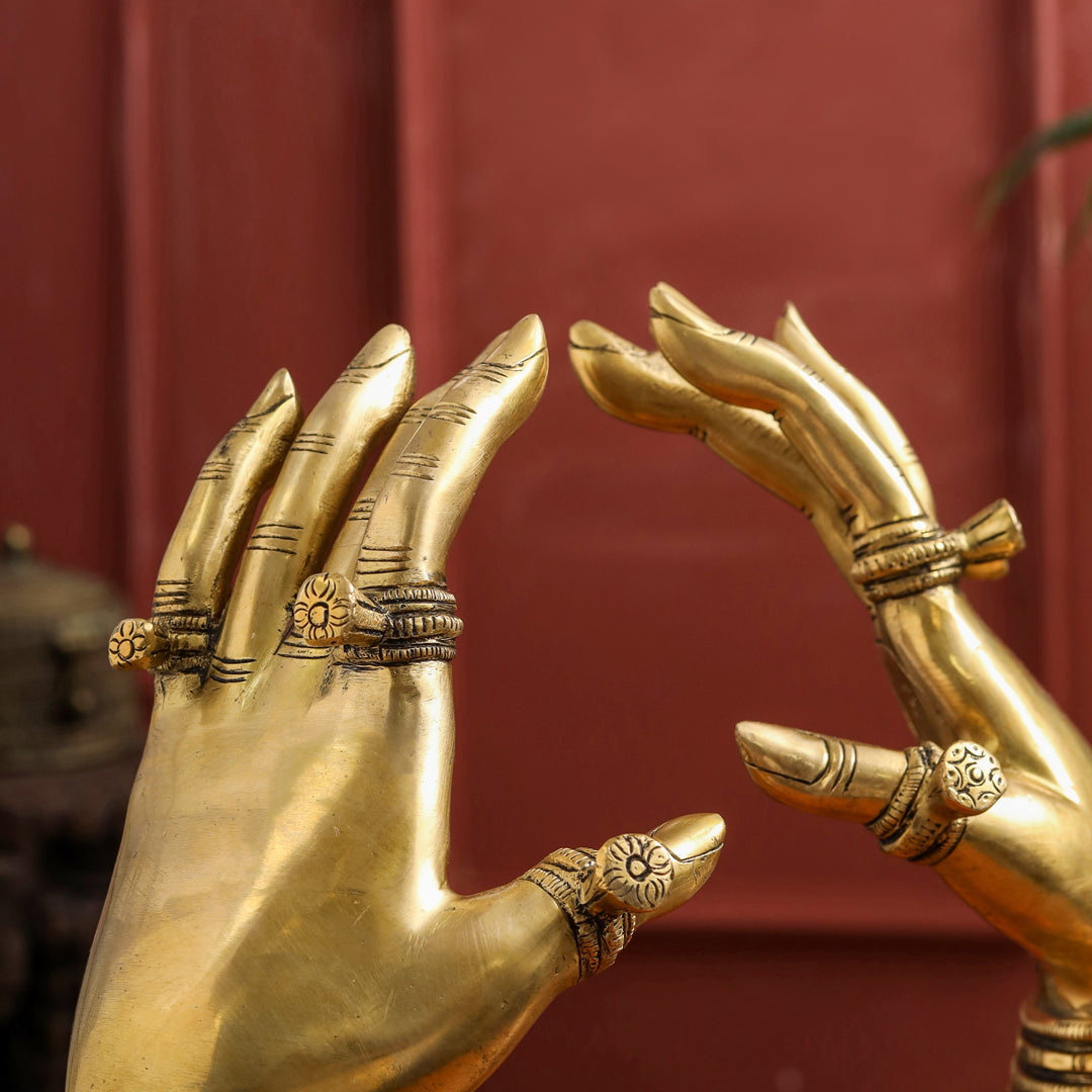 Brass Decorative Hand Pair (12 Inch) - Image 5