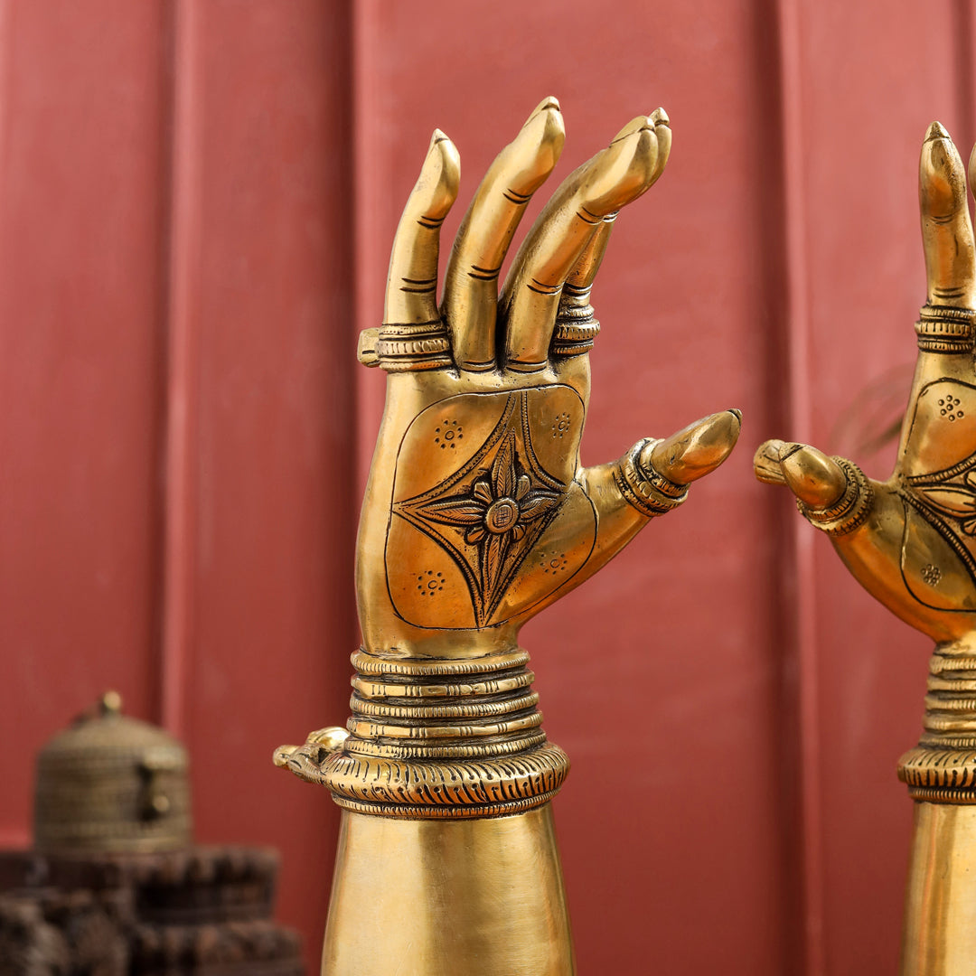 Brass Decorative Hand Pair (12 Inch) - Image 6