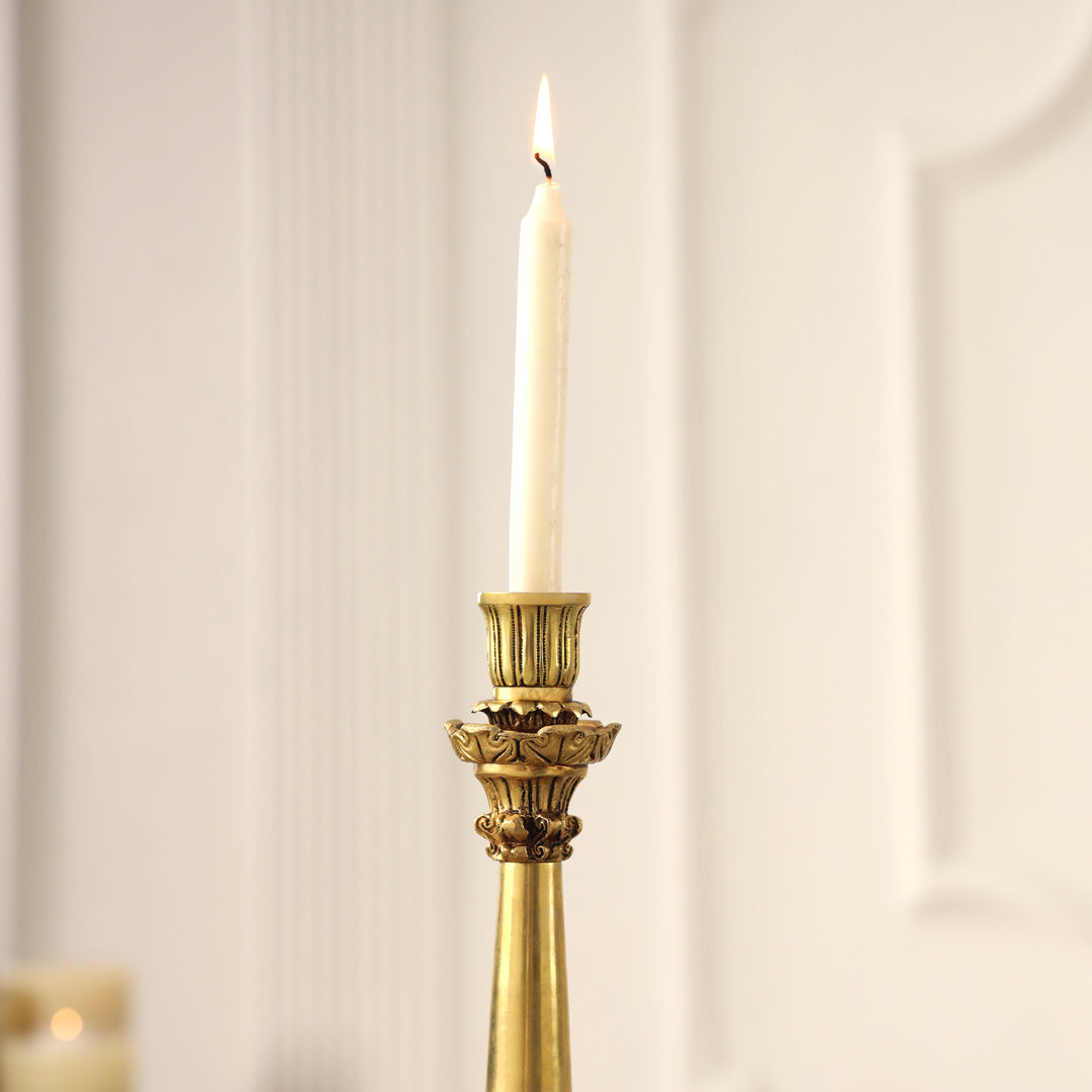 Brass Candle Stand with Velvet Gift Box – Elegant Décor & Gift (10.9 Inch) - Image 6