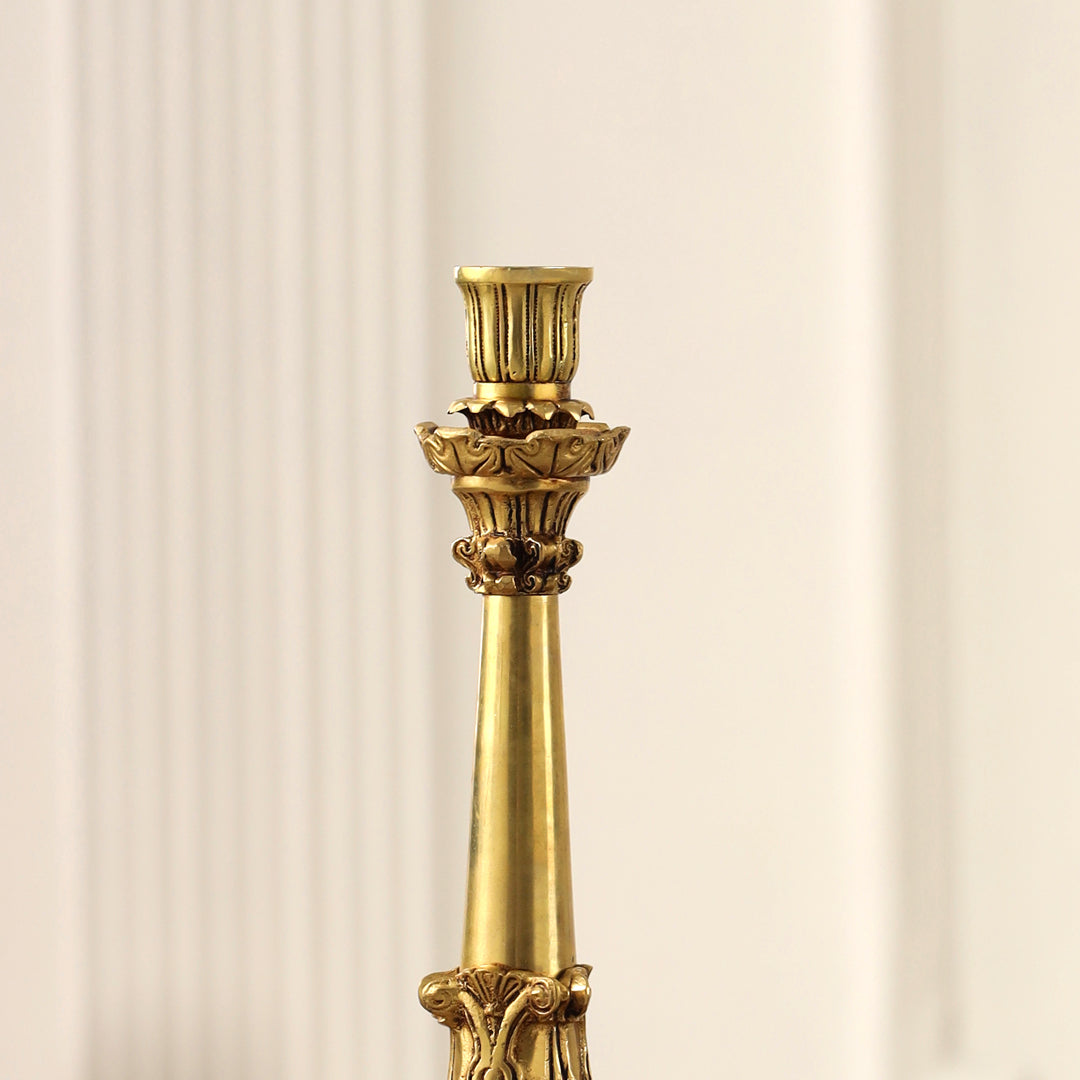 Brass Candle Stand with Velvet Gift Box – Elegant Décor & Gift (10.9 Inch) - Image 7