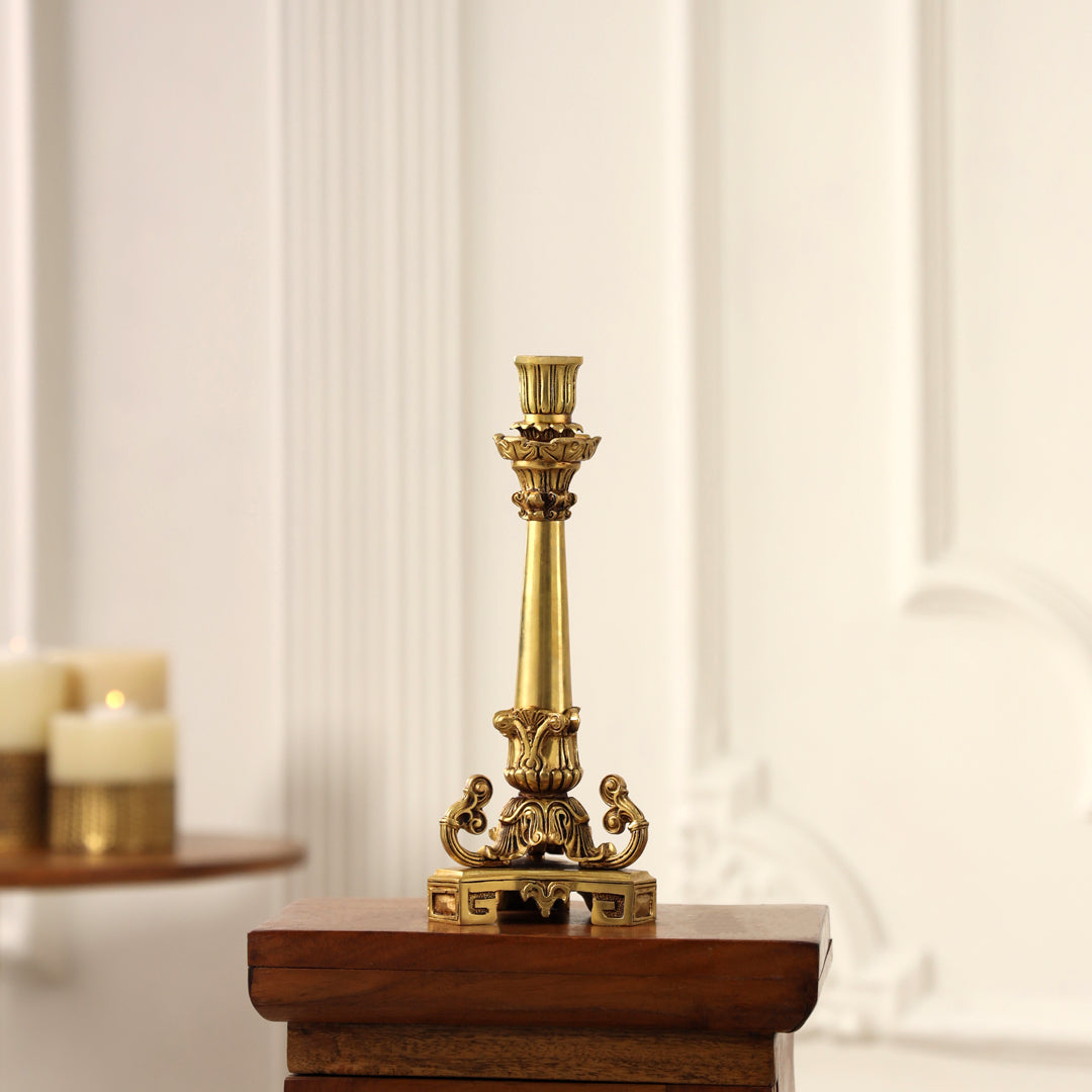 Brass Candle Stand Holder (10.9 Inch)
