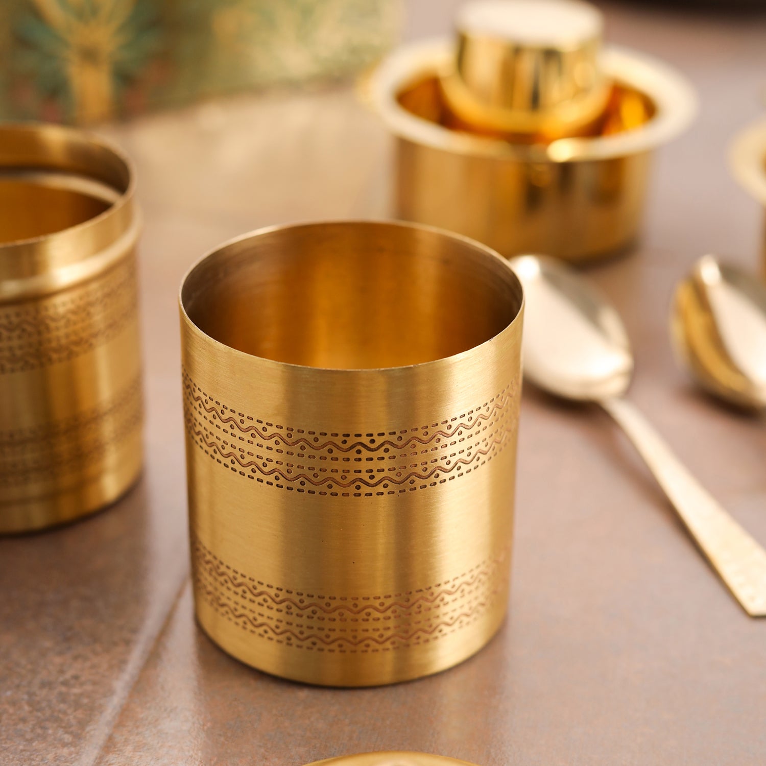 Premium Brass Coffee Maker & Davara Set – Luxury Gift & Corporate Hamper – Image 12 - Image 12