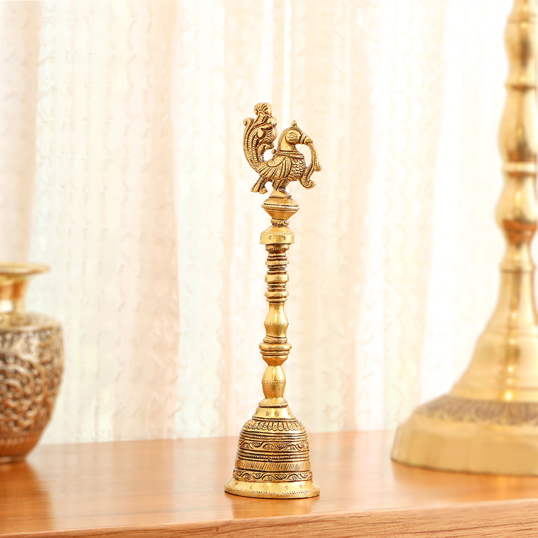 Brass Bird Handbell (10.3 Inch) - Eco-friendly - Sama Homes