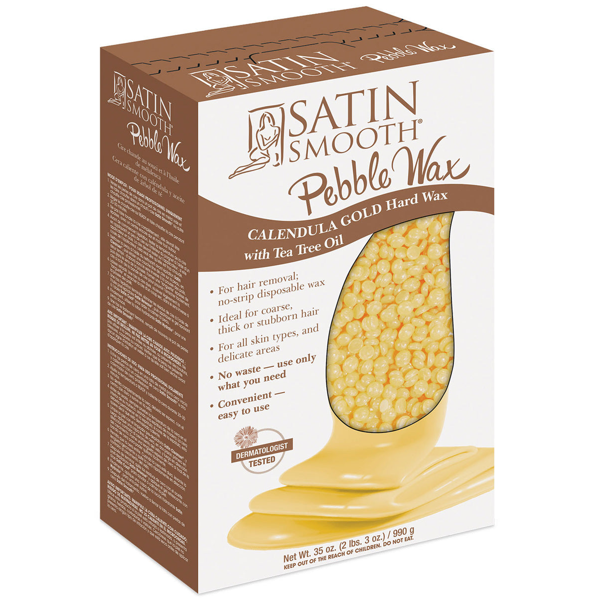 Satin Smooth Pebble Wax Calendula Gold Hard Wax by Satin Smooth - Sustainable Living