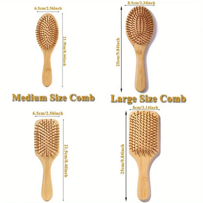 Natural Bamboo Hair Brush – Detangling & Scalp Massage Brush for All Hair Types, Anti-Bacterial, Promotes Healthy Hair Growth by SAMA Homes - Sustainable Living (View 7)
