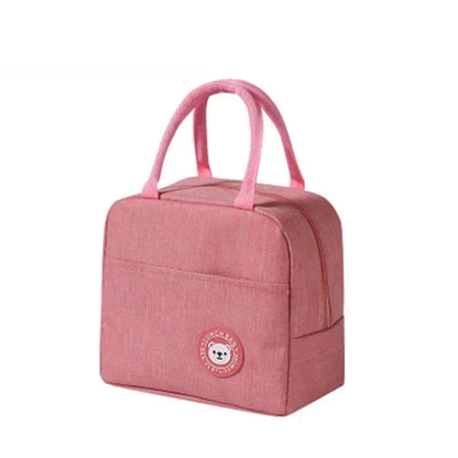 Insulated Lunch Bag Oxford Cloth Lunch Bag Insulated Lunch Box Bag with Leakproof Aluminium Foil Lining Mouth Zipper for Commute – Image 11