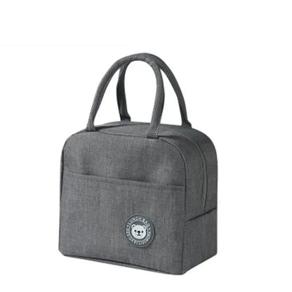Insulated Lunch Bag Oxford Cloth Lunch Bag Insulated Lunch Box Bag with Leakproof Aluminium Foil Lining Mouth Zipper for Commute – Image 14