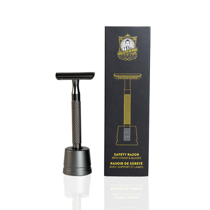 Educated Beards Safety Razor with Stand & 10 Blades by Educated Beards - Sustainable Living
