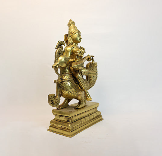 Brass Maa Saraswati - Image 4