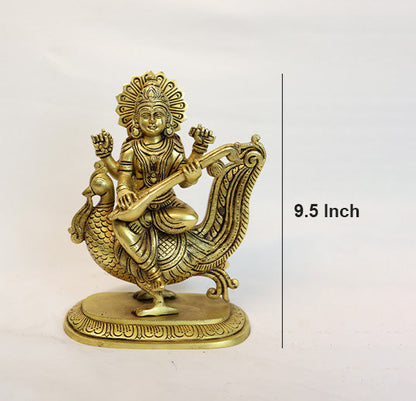 Brass Maa Saraswati by Siddhhi Arts - Idol (View 8)