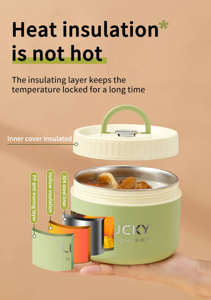 WORTHBUY Portable Sealed Thermal Lunch Box For Kids Stackable Microwave 304 Stainless Steel Bento Box Insulated Food Container – Image 12