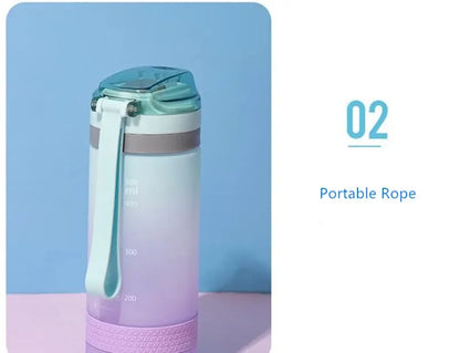 600ml Water Bottles Fashion Water Bottle with Straw BPA Free Portable Outdoor Sport Cute Drinking Plastic Bottles Eco-Friendly – Image 10