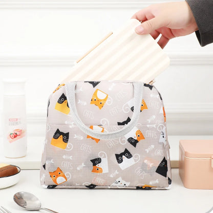 1PC Portable Lunch Bags Thermal Insulation Lunch Box Storage Bag Children's School Lunch Box Bag Picnic Storage Large Capacity – Image 5