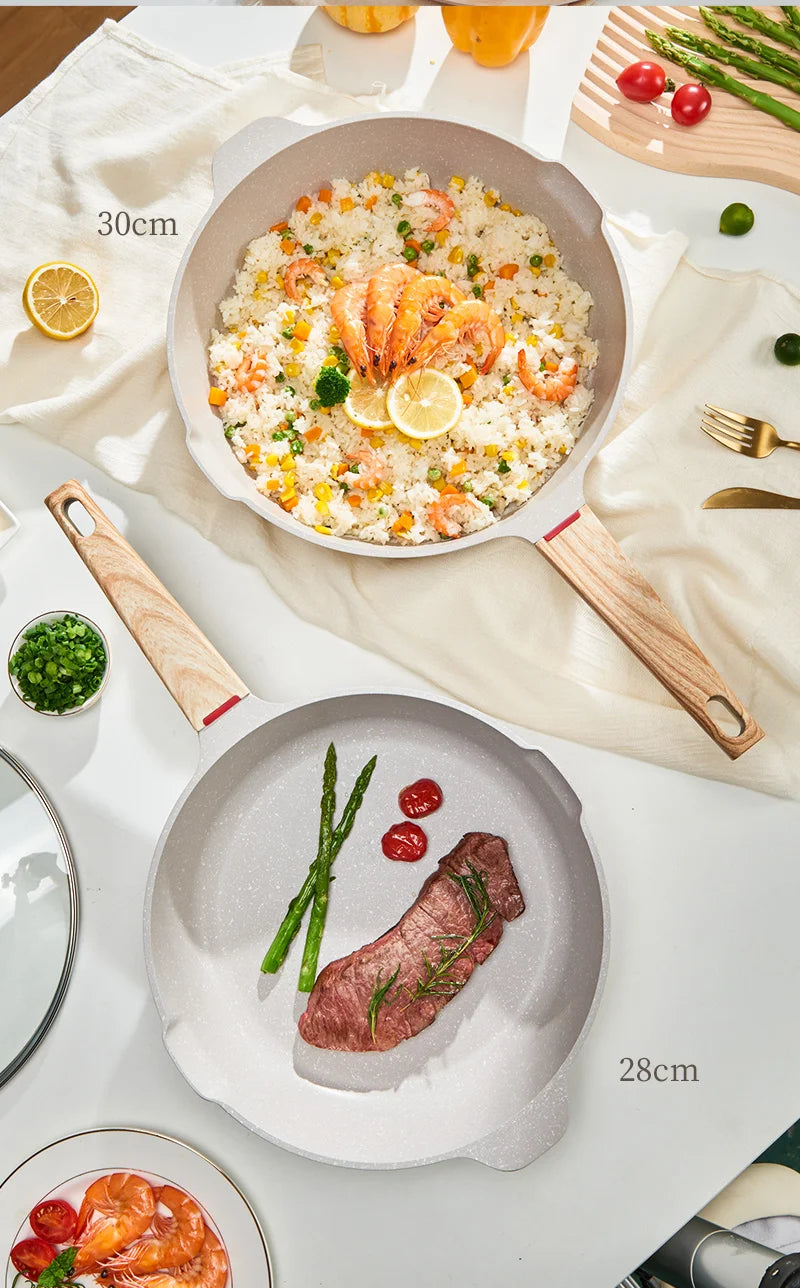 GIANXI Nonstick Pan Multifunctional Aluminum Alloy Coated With Medical Stone Wok Steak Egg Pancake Pot Set Kitchen Utensils