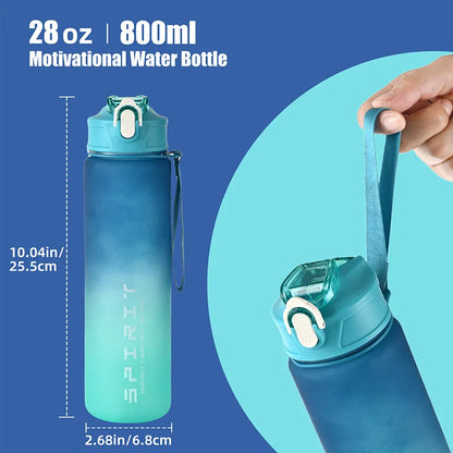 1PCS 800ML Large Capacity Sports Water Bottle Leak Proof Colorful Plastic Cup Drinking Outdoor Travel Portable Gym Fitness Jugs by Sama Homes - Sustainable Living (View 6)