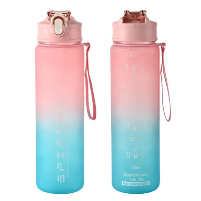 1PCS 800ML Large Capacity Sports Water Bottle Leak Proof Colorful Plastic Cup Drinking Outdoor Travel Portable Gym Fitness Jugs by Sama Homes - Sustainable Living (View 11)