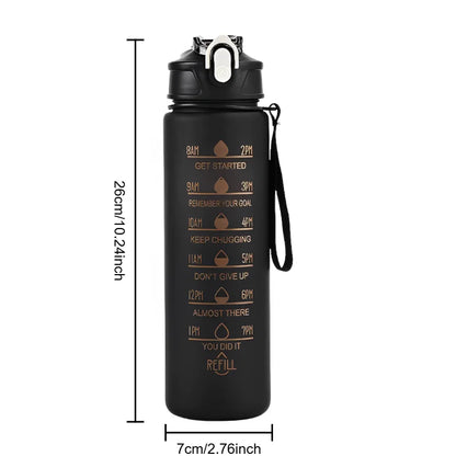 800ML Large Capacity Sports Water Bottle Leak Proof Plastic Drinking Cup With Scale Suitable For Travel Fitness Leakproof by Sama Homes - Sustainable Living (View 7)