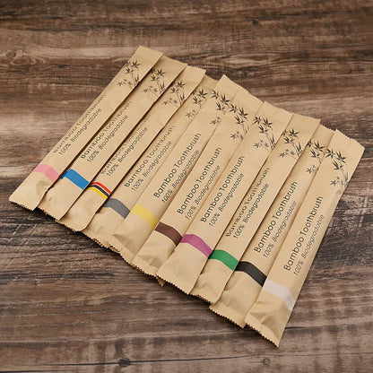 30pcs ECO Friendly Toothbrush Bamboo Toothbrushes Resuable Portable Adult Wooden Soft Tooth Brush For Home Travel Hotel by SAMA Homes - Sustainable Living (View 10)