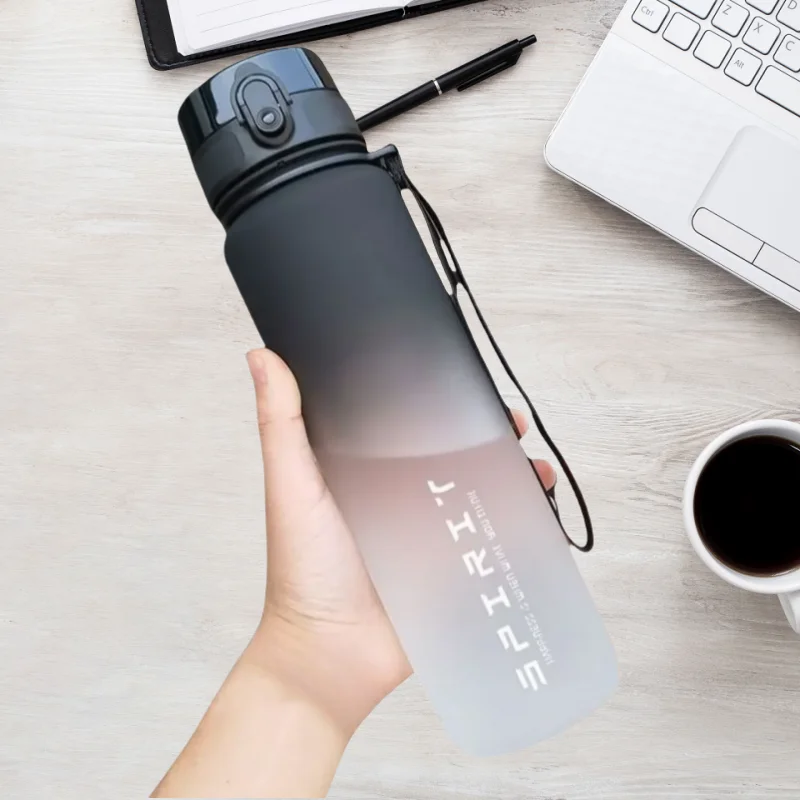 500ML/650ML/1000ML Large Capacity Sports Bottle Motivational Leak Proof Portable Reusable Plastic Cups Outdoor Travel Gym Jugs - Image 14