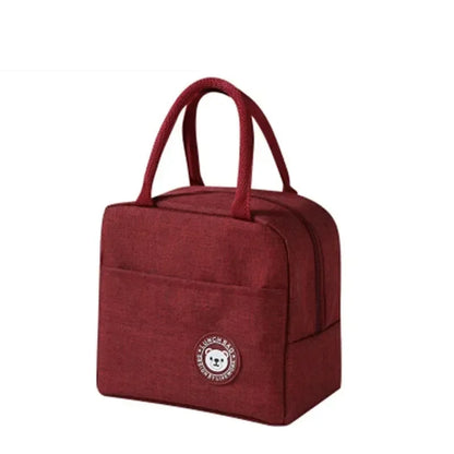 Insulated Lunch Bag Oxford Cloth Lunch Bag Insulated Lunch Box Bag with Leakproof Aluminium Foil Lining Mouth Zipper for Commute – Image 13