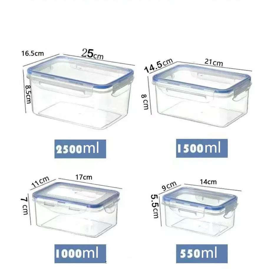 Sealed rectangular refrigerator storage box with lid Plastic crisper microwave-heated lunch box with lid – Image 11 - Image 12