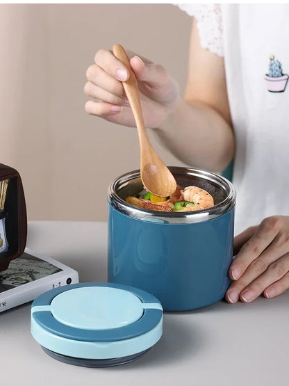 Stainless Steel Food Thermal Jar Vacuum Cup Soup Bowl Lunch Box with Handle Portable Sealed Bento Box Thermos Storage Containers – Image 11