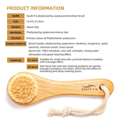 Premium Bamboo Facial Cleansing Brush – Soft Natural Horsehair for Deep Skin Cleaning & Massage by SAMA Homes - Sustainable Living (View 8)