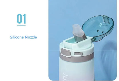 600ml Water Bottles Fashion Water Bottle with Straw BPA Free Portable Outdoor Sport Cute Drinking Plastic Bottles Eco-Friendly – Image 9